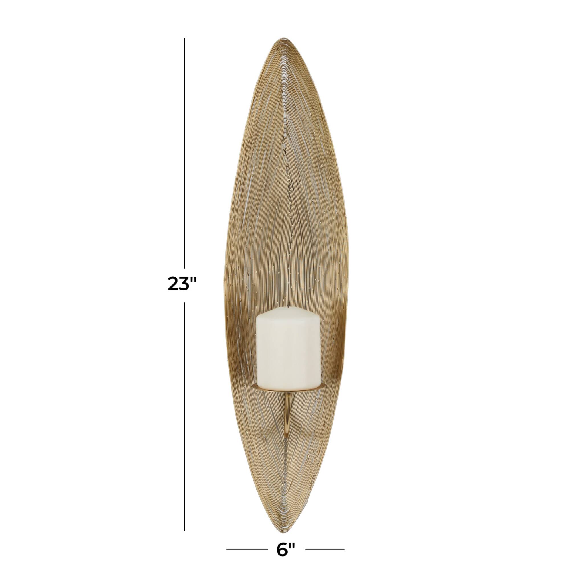 CosmoLiving by Cosmopolitan 23" Brass Contemporary Wall Sconce